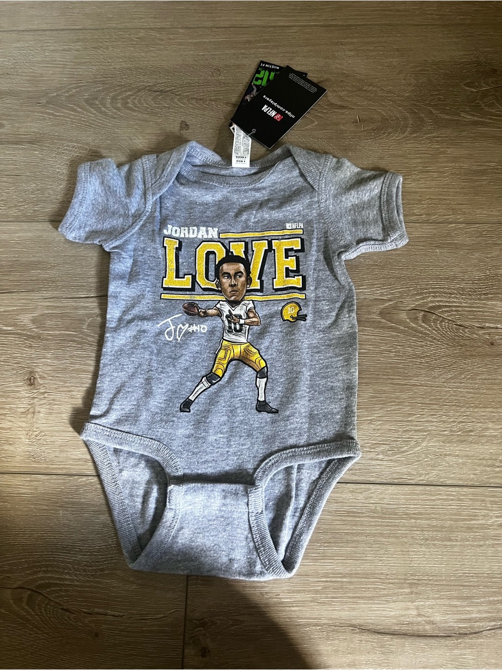 Green Bay Packers Jordan Love Gray Bodysuit